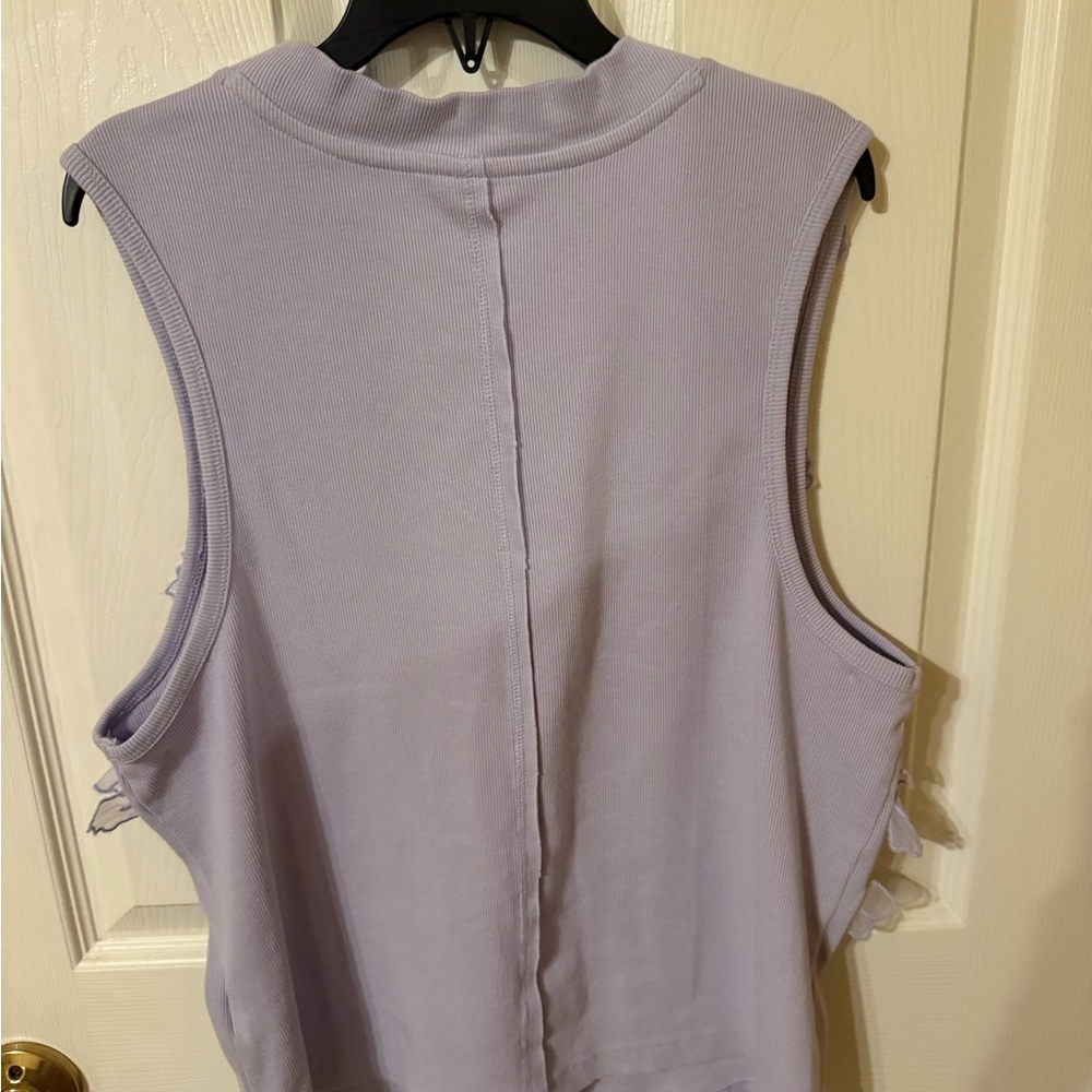 NWT Anthropologie Lavender Floral Tank Top - Picture 2 of 6